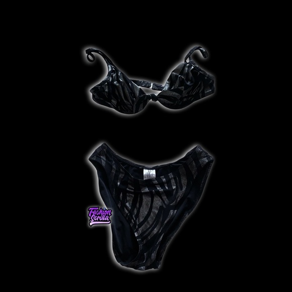 Oscar Del La Renta Vintage Swimsuit Bikini coordinating Two Piece RARE Ensemble - Picture 10 of 10